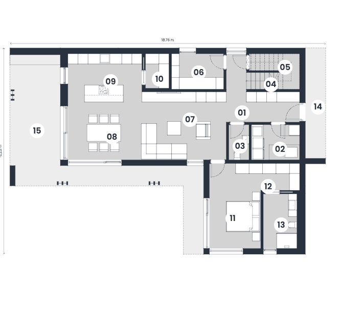 Lumar Stratos 163 — 2D-Grundriss Erdgeschoss